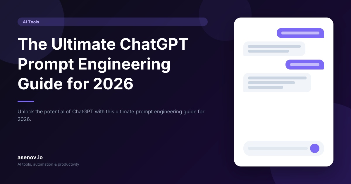 ChatGPT Prompt Engineering Guide | asenov.io